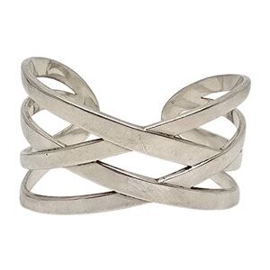 James Avery Sterling Silver Double X Crossover Infinity Cuff Bracelet #20911